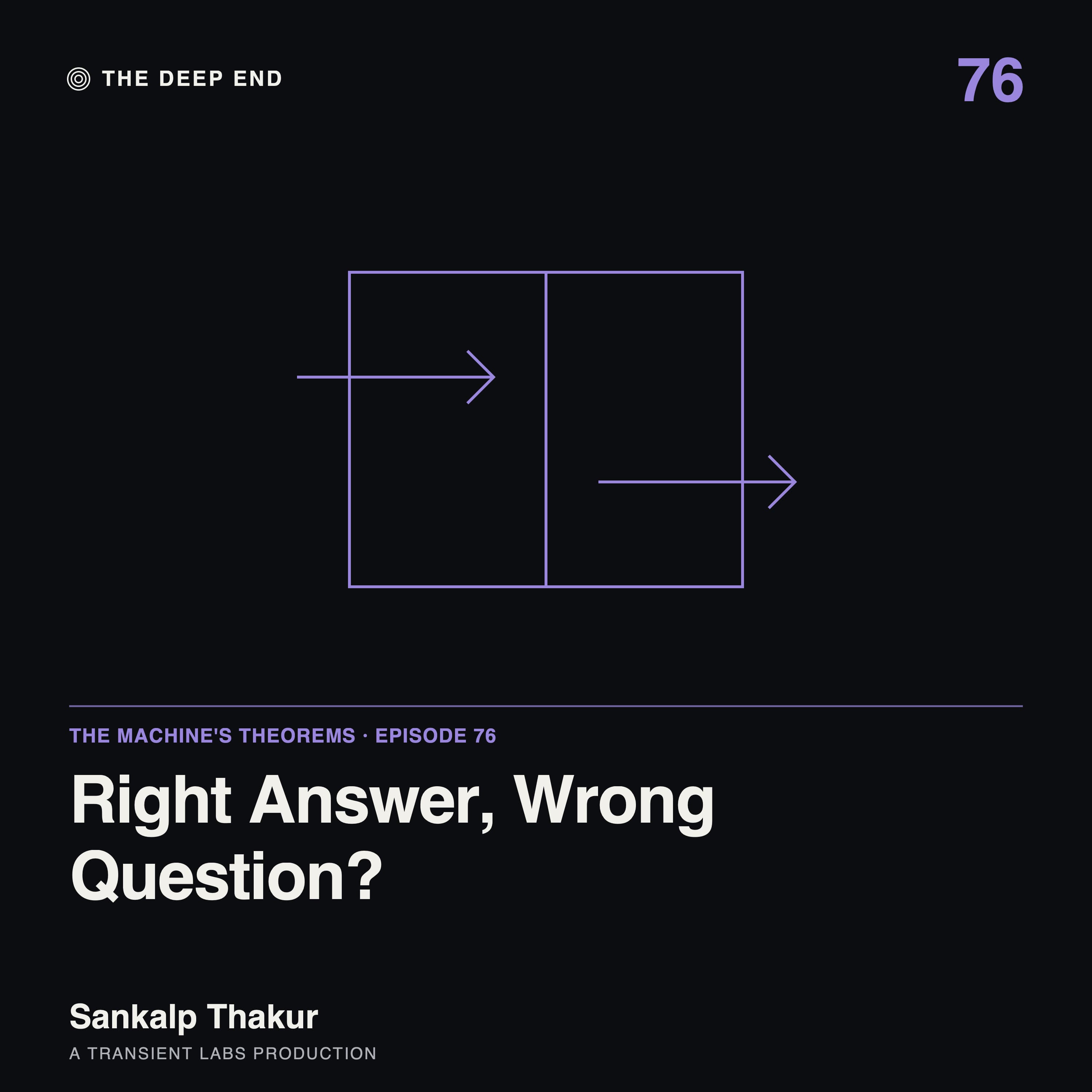 Episode 76: The Critique: Right Answer, Wrong Question?, by Sankalp Thakur