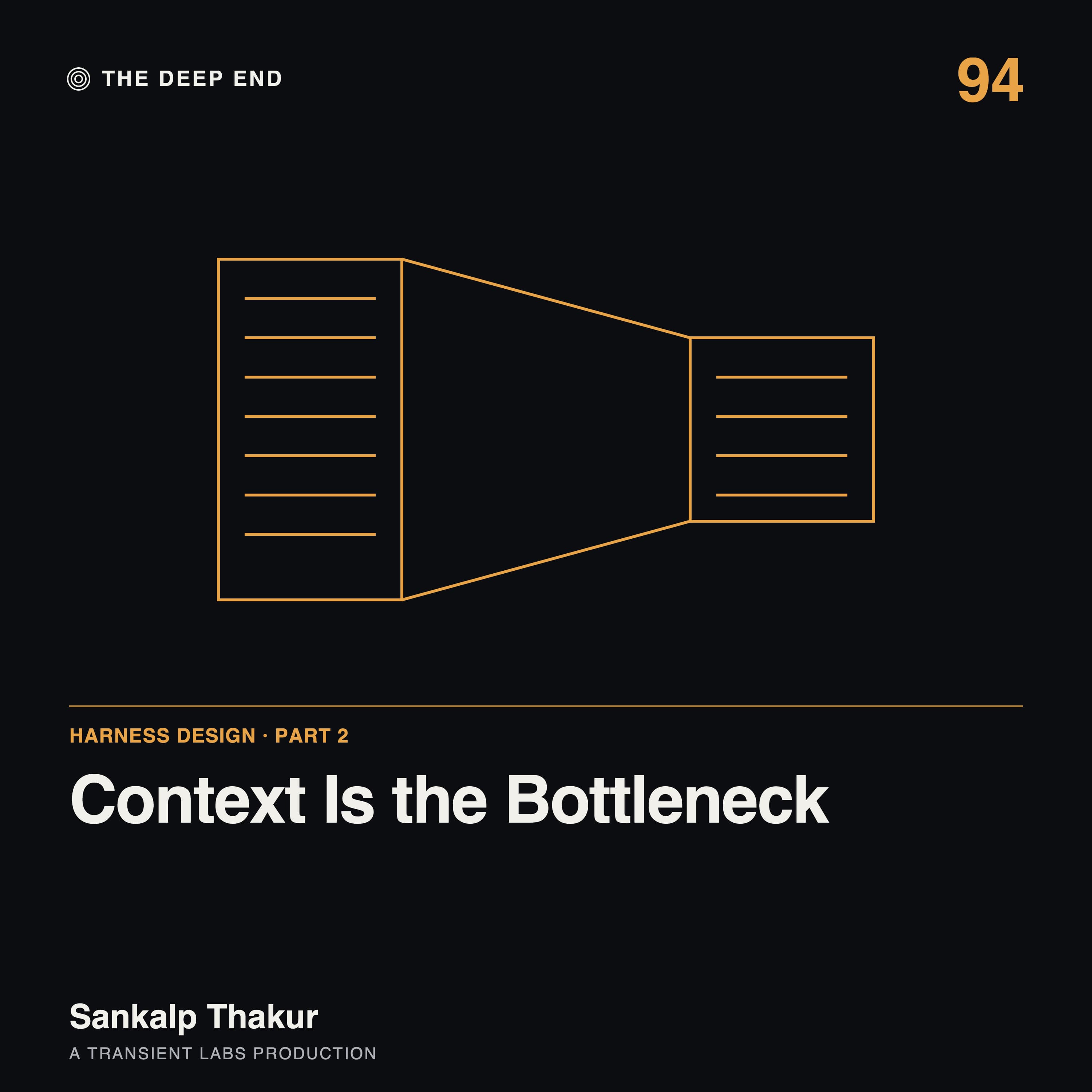 Episode 94: Context Is the Bottleneck (Harness Design, Part 2), by Sankalp Thakur
